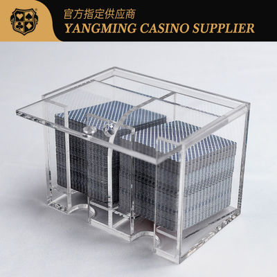satın al 8 Deck Casino Grade Acrylic Clear Scrap Card Case Holder Club Poker Game Tabletop Discard Holder Çevrimiçi üretim