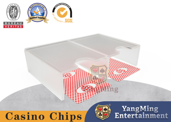 satın al Çift Açık Saydam Mat Casino Masa Aksesuarları Akrilik 1-2 Güverte Oynama Kartları Düğmesi Çevrimiçi üretim