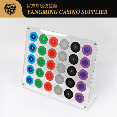 satın al Yepyeni Tamamen Şeffaf 30 Parça Poker Çip Rafı Yuvarlak Çip Casino Masası Çip Rafı Çevrimiçi üretim