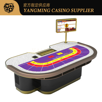 satın al 9 Oyuncu Baccarat Lüks Casino Poker Masası Özel Desenler Ve Renkler Çevrimiçi üretim