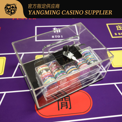 satın al 400 Adet Akrilik Texas Hold'em Poker Çip Kutusu Çevrimiçi üretim
