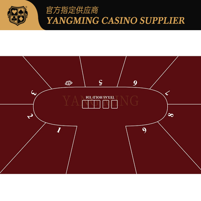 satın al Custom Texas Hold'em Poker Table Mat – 9 Player Casino Game Layout Çevrimiçi üretim