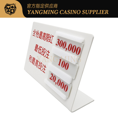 satın al Bakara Poker Masa Ekran Kartı Tezgah Üstü Aksesuarlar L Şeklinde Kumarhane Oyunu İçin Çevrimiçi üretim