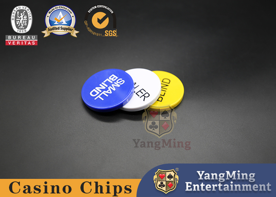 satın al 50 * 6mm Casino Oyun Aksesuarları Texas Poker Vip Kulübü Bayi Büyük Kör Küçük Düğme Casino Masa Adanmış Çevrimiçi üretim