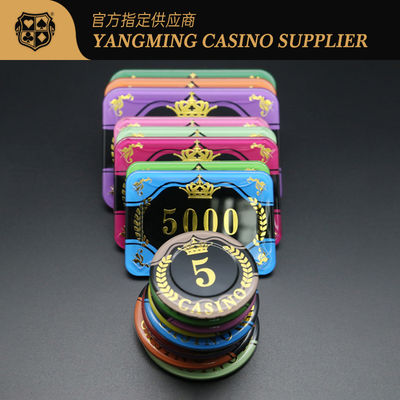 satın al Buğday Kulak Taç Bronzlaştırıcı Akrilik Casino Poker Cipsleri Özel Mor UV Işık Çevrimiçi üretim