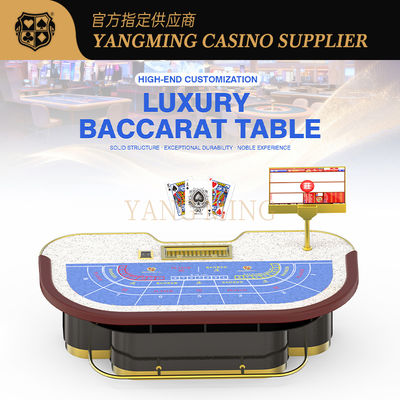satın al 10 Persons High Quality Poker Table Solid Wood Baccarat Gambling Table For Sale Çevrimiçi üretim