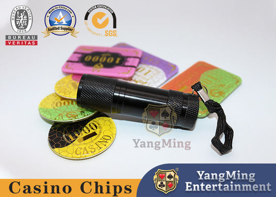 satın al 365-395nm LED Poker Cips UV El Feneri Mor Menekşe Işık Fırçalanmış Alüminyum Malzeme Çevrimiçi üretim