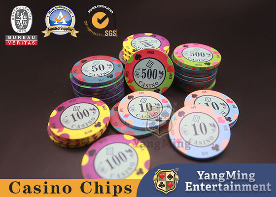 satın al Yüksek Sıcaklık Bronzlaştırıcı Akrilik Casino Poker Chips Yuvarlak Şekilli Çevrimiçi üretim