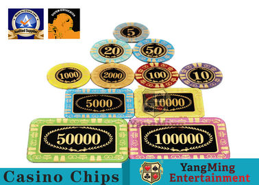 satın al Kişiselleştirilmiş Yüksek Geçirgenlik Kristal Casino Poker Cips Kumar Kulübü için Yuvarlak Şekil Çevrimiçi üretim