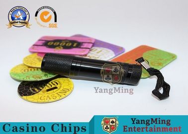 satın al 365-395nm LED Poker Cips UV El Feneri Mor Menekşe Işık Fırçalanmış Alüminyum Malzeme Çevrimiçi üretim