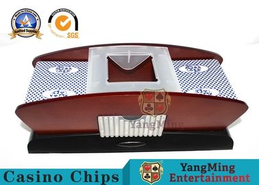 satın al Pil Ile 2 Güverte Plastik Ve Woodern Otomatik Kart Shuffler Texas hold'em Rekabet Kartları Shuffler Çevrimiçi üretim