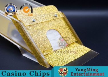satın al 8 Güverte Manuel Oyun Kartları / Şeffaf Akrilik Kapaklı Casino Kart Ayakkabısı 5-7mm Düşünme Çevrimiçi üretim