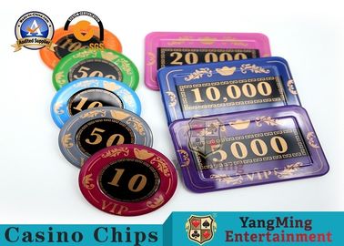 satın al Üreticiler Akrilik Ipek Ekran Ile 760 Kristal Çip Set Alüminyum Poker Chips Set Durumda Çevrimiçi üretim
