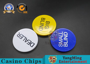 satın al Texas Hold 'Em Kod Boyutu Büyük Veya Küçük Kör Boyut 50 * 6mm Özelleştirilebilir Logo Çevrimiçi üretim