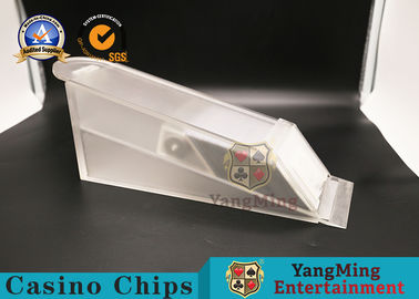 satın al 370 * 150 * 100mm Casino Kart Ayakkabı / 8 Güverte Şeffaf Akrilik Poker Bayi Ayakkabı Çevrimiçi üretim