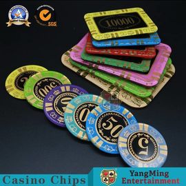 satın al 13.5g Dikdörtgen Poker Cips / Kumar Masa Plastik RFID UV Işık Casino Poker Kulübü VIP Cips Çevrimiçi üretim