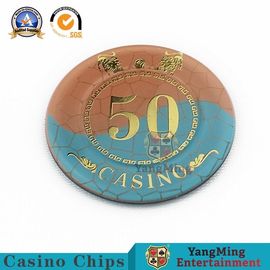 satın al Yüksek Sıcaklık Bronzlaştırıcı Akrilik Casino Poker Chips Yuvarlak Şekilli Çevrimiçi üretim