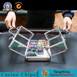satın al 600 adet Alüminyum Netlik Pencere Casino Poker Chips Taşıyıcı İki Kilitli Çevrimiçi üretim