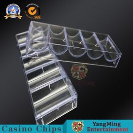 satın al 100 ADET 40mm Şeffaf Akrilik Casino Chip Tepsi Ile Kapak / Kumar Bakara Masa Aksesuarları Çevrimiçi üretim
