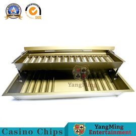 satın al 14 Satır Çift Katman Bakır Kapalı Metal Çip Tepsi Kapaklı ve Çift Kilitli Casino Çip Tepsi Çevrimiçi üretim