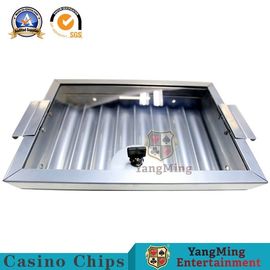satın al 8 Satırlar Gümüş Renk Poker Masa Chip Tepsi 375 * 253mm Blackjack Masa Aksesuarları Çevrimiçi üretim