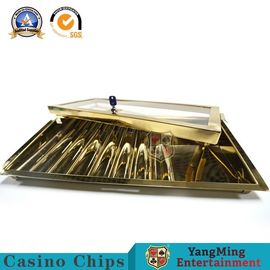 satın al Tek Katmanlı Casino Chip Tepsi Titanyum Kare Yuvarlak UV Kumar Cips Kutusu Ile Kapak Çevrimiçi üretim