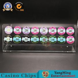 satın al Yuvarlak Poker Chips Ekran Tutucu / Tamamen Şeffaf Rulet Casino Masa Tutacağı Çevrimiçi üretim