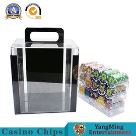 satın al 1000 ADET Poker Yuvarlak Cips Taşıyıcı Kolu Tam Şeffaf Cips Durumda Çevrimiçi üretim