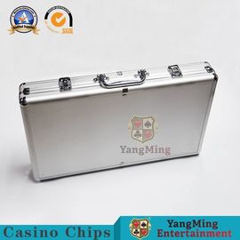 satın al Sağlam Güç Alüminyum Alaşım Çerçeve Kutusu 600 adet Kil Poker Chips Iskambil Kartları Ve Dices Ile Kılıf Set Çevrimiçi üretim