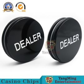 satın al Casino Bakara İşaretleyiciler 76mm Özel Siyah Beyaz Serigraf Gravür Texas Holdem Düğmesi Çevrimiçi üretim