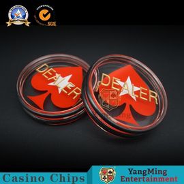 satın al Dayanıklı Casino Oyun Aksesuarları Texas Club Poker 75mm Bayi Atma Düğmesi Akrilik Plastik Kırmızı Kalp Çevrimiçi üretim