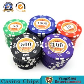 satın al Etiket Numaraları Dairesel 14g Demir Çekirdek Kumar Poker Chip Seti Çevrimiçi üretim