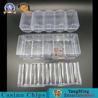 3.3mm Thinkness Clay Gambling Casino Chip Tray Full Transparent Plastic Chips Case 100PCS
