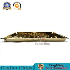 satın al Hafif 7 Satır Metal Kilit Casino Chip Kutusu Titanyum Sarı Parlak Çevrimiçi üretim
