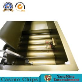 satın al 15 Satırlar Altın Sarı Renk Metal Cips Taşıyıcı Çift Katmanlı Kumar Masa Naylon Yuvarlak Cips Set Şamandıra Çevrimiçi üretim