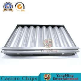satın al Endüstriyel Demir 8 Satırlar Metal Casino Chip Tepsi Tek Katmanlı Poker Chips Şamandıra Parlak Gümüş Çevrimiçi üretim