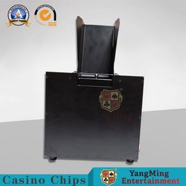 satın al Adanmış Casino Oyun Aksesuarları Tam Metal Akıllı Otomatik Poker Kart Kesici Siyah Renk Verimli Kart Parçalayıcı Çevrimiçi üretim