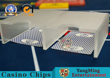 satın al Çift Açık Saydam Mat Casino Masa Aksesuarları Akrilik 1-2 Güverte Oynama Kartları Düğmesi Çevrimiçi üretim