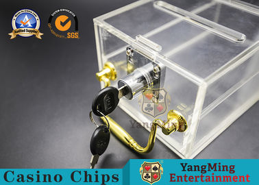 satın al 745g Casino Oyun Aksesuarları Tam Temizle Kolu Akrilik Kalınlığı Kilitleme Atma Kutusu Çevrimiçi üretim