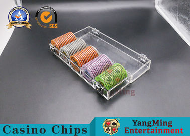 satın al 5 Satır Kil Poker Chips Durumda Kilit Ile Texas Casino Chips Taşıyıcı 280 * 85 * 65mm Çevrimiçi üretim