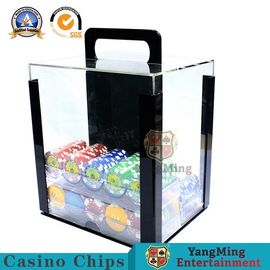 satın al Kumar RFID Cips Akrilik Taşıyıcı Taşınabilir Poker Chip Tutucu Tepsi Ile 1000 Adet 40mm Casino Poker Chips Için Çevrimiçi üretim