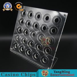 satın al Tam Şeffaf Akrilik Poker Chips Durumda 25 adet Yuvarlak Cips Ekran Standı Çevrimiçi üretim