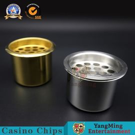 satın al Endüstriyel Casino Oyun Aksesuarları Özel Paslanmaz Çelik Gümüş Renk Küllük Kumar Masa Adanmış Su Tutucu Çevrimiçi üretim