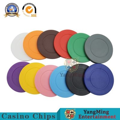satın al Rulet Poker Masaları İçin Plastik Tek Renkli Yuvarlak Oyun Cipsleri Çevrimiçi üretim