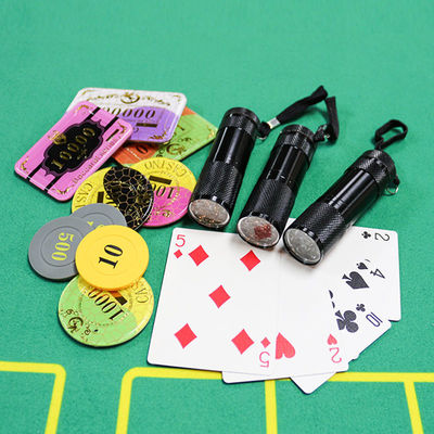 satın al Siyah Mini Taşınabilir İpi Kod Muayene Lambası Texas Holde'M Poker Chip Coin Plastik Levha UV Anti-Sahtecilik İşareti Çevrimiçi üretim