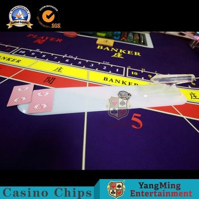 satın al Yüksek Kaliteli Akrilik Şeffaf Saplı Tektaş Kart Dağıtıcı Bakara Poker Kulübü Tezgah Aksesuarları Kil Plastik Çevrimiçi üretim