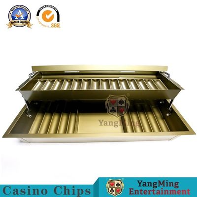 satın al Elektrolize Titanyum Altın 14 Izgara Poker Chip Plaka Metal Çift Katmanlı Poker Masası Chip Kutusu Çevrimiçi üretim