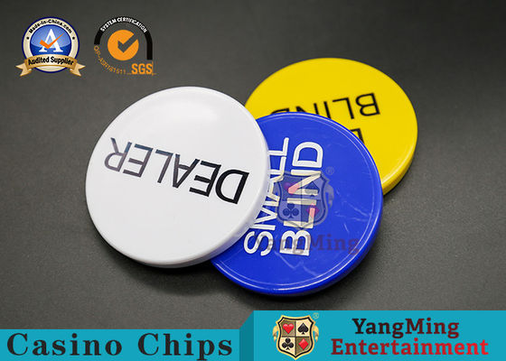 satın al Melamin Casino Oyun Aksesuarları Üç Parçalı Set Poker Bayi Düğmesi Çevrimiçi üretim