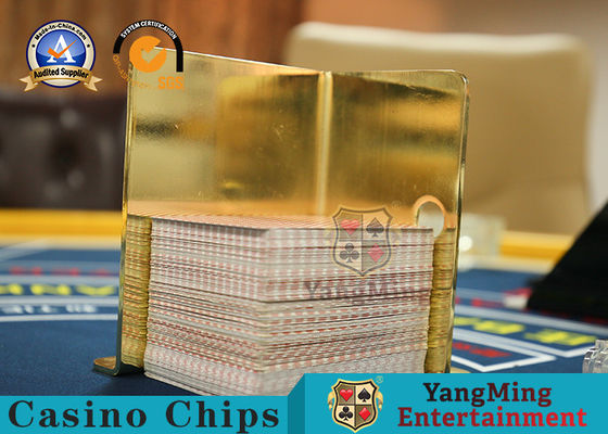 satın al Altın Kaplama Casino Oyun Aksesuarları SS 8 Pairs Poker Kart Rafı Blackjack Masa Üstü Çevrimiçi üretim