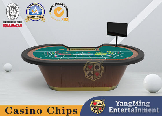 satın al Yüksek Fiber Ateşe Dayanıklı Tahtalı 8 Kişilik Klasik Bakara Poker Oyun Masası Çevrimiçi üretim